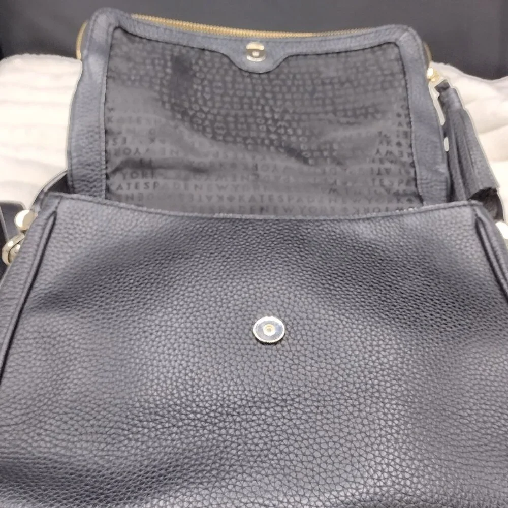 Kate Spade New York Miri Chester Street Black Pebbled Leather Crossbody Shoulder - Picture 9 of 11